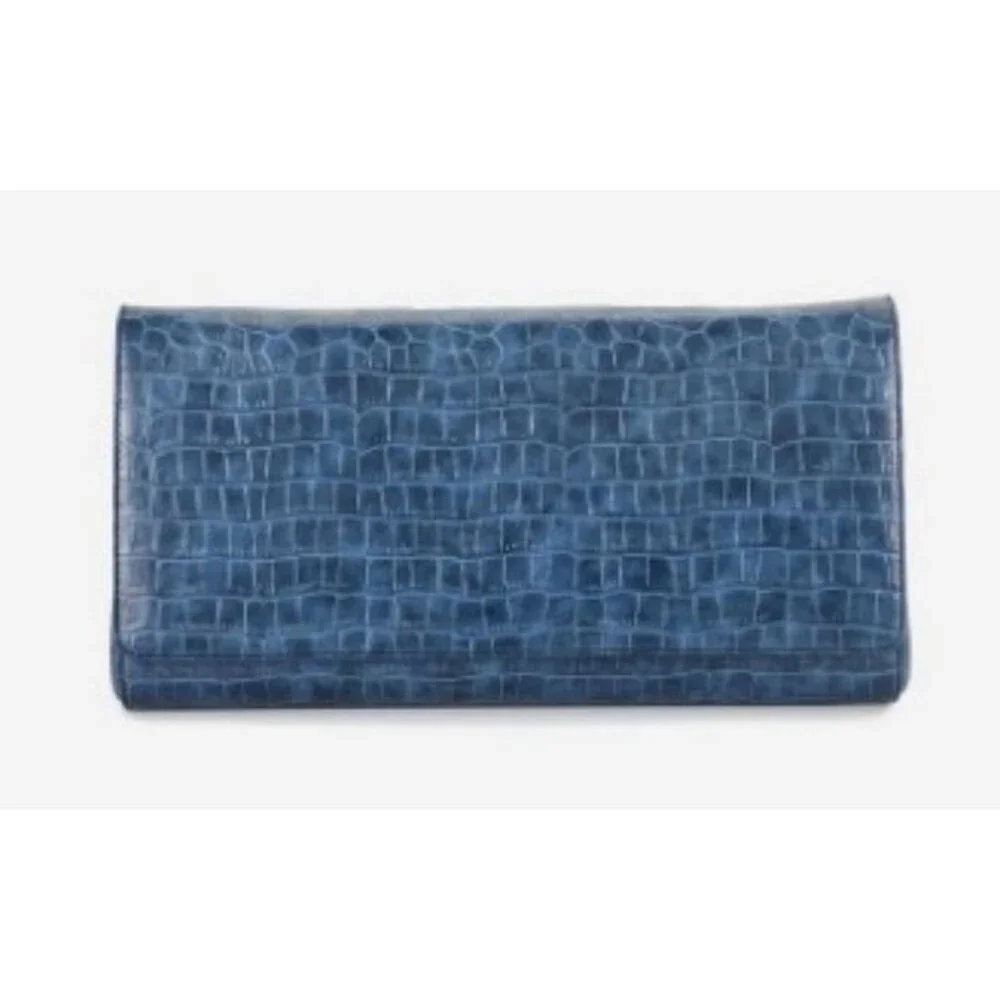 Stella Mccartney Blue Faux Croc Betty Clutch Blue 304958-W9275-4005